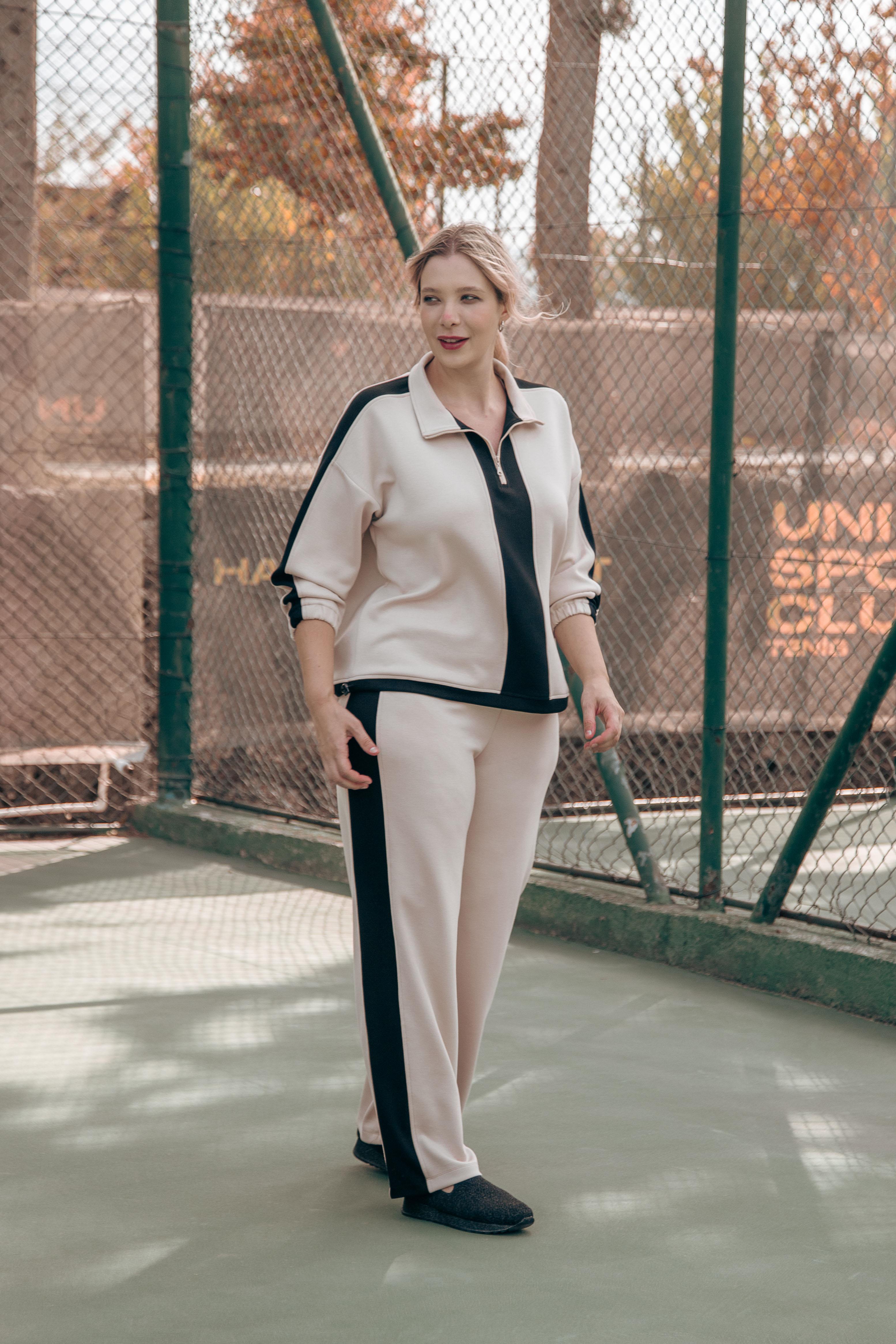 Ensemble de Sport Grande Taille – Zippé, Moderne et Confortable