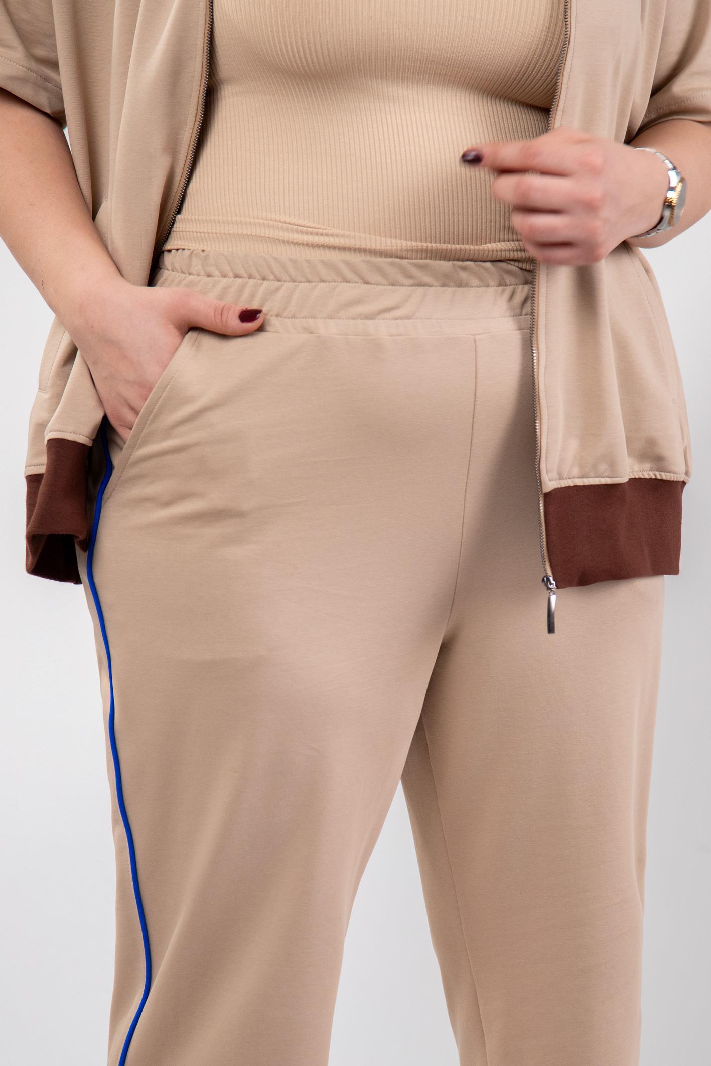Ensemble Femme Grande Taille – Fermeture Éclair & Détails Contrastés