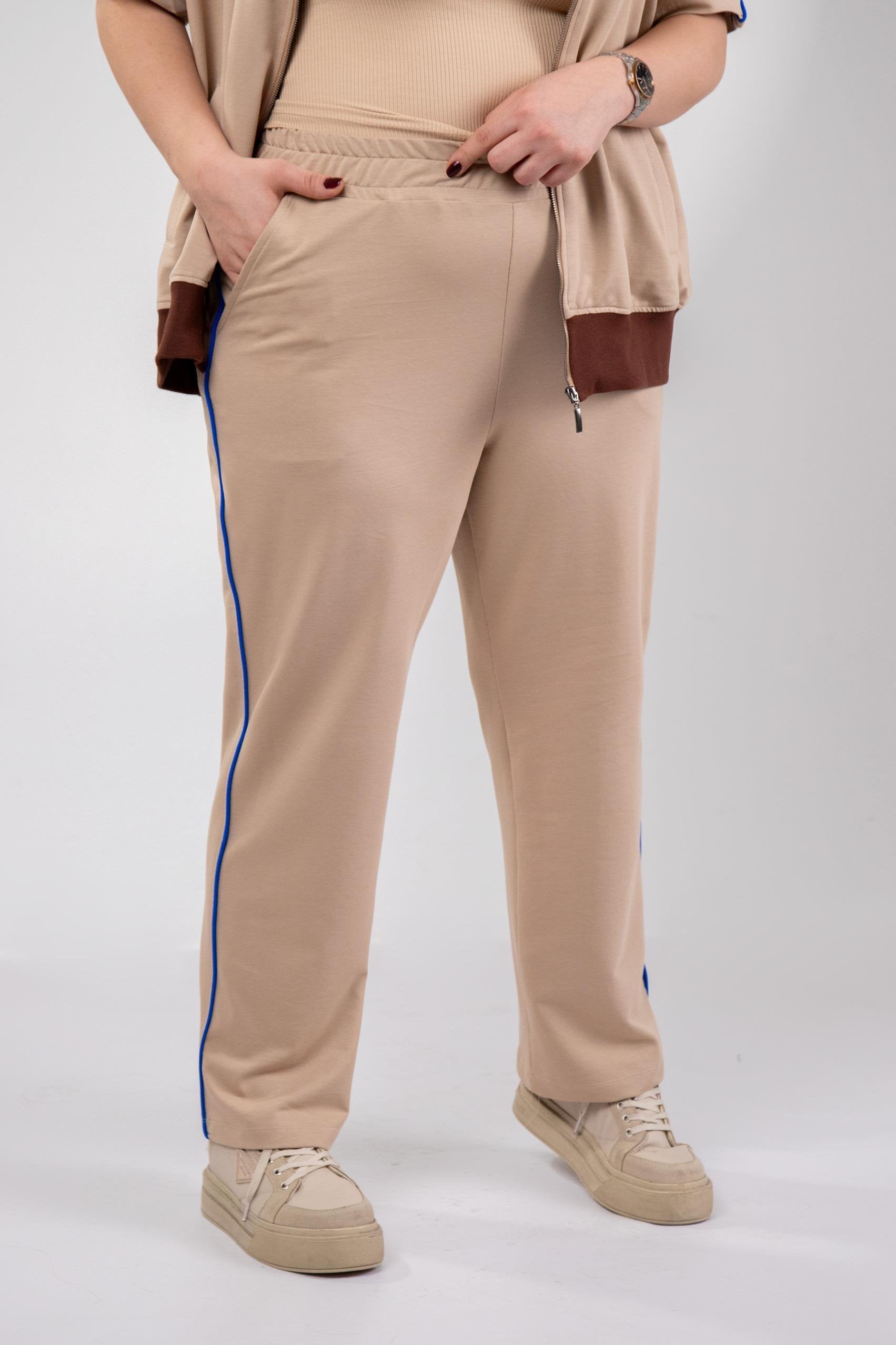 Ensemble Femme Grande Taille – Fermeture Éclair & Détails Contrastés