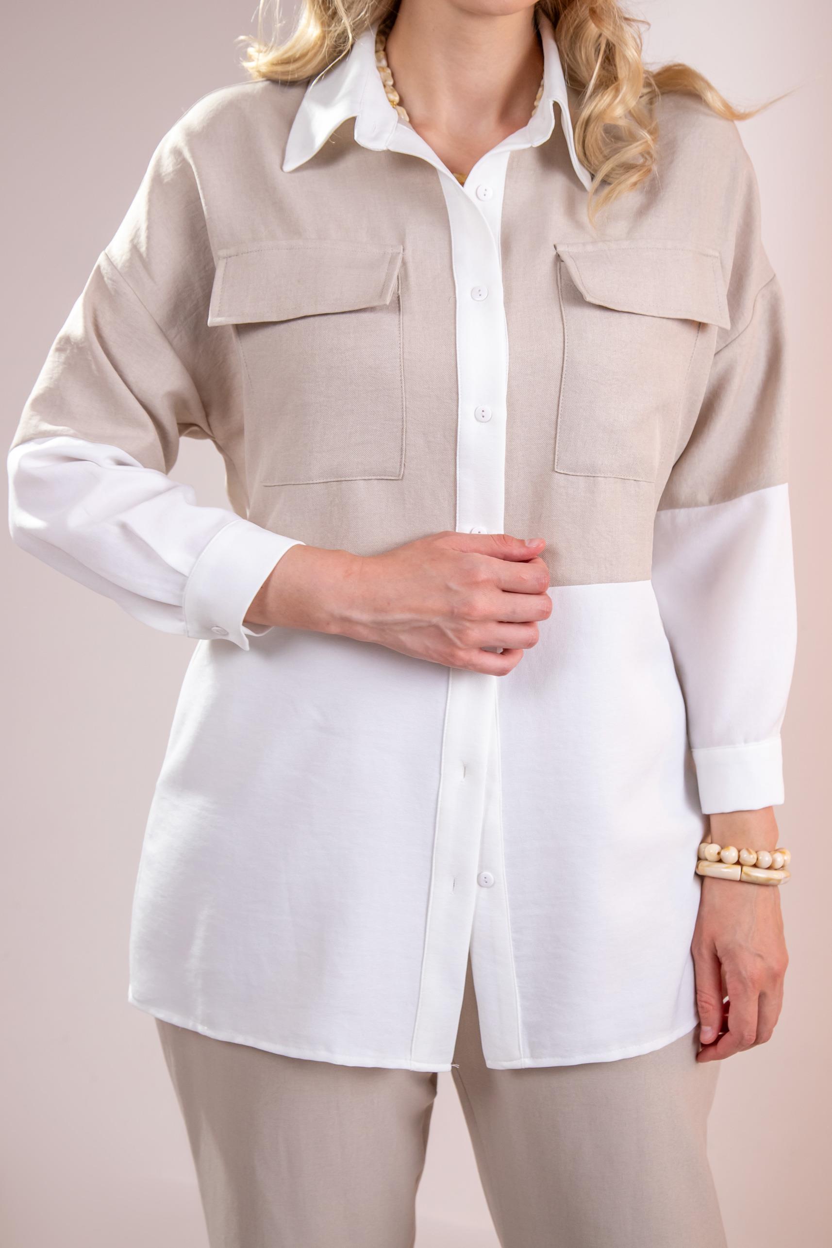 Ensemble Femme Grande Taille – Élégance & Confort Beige