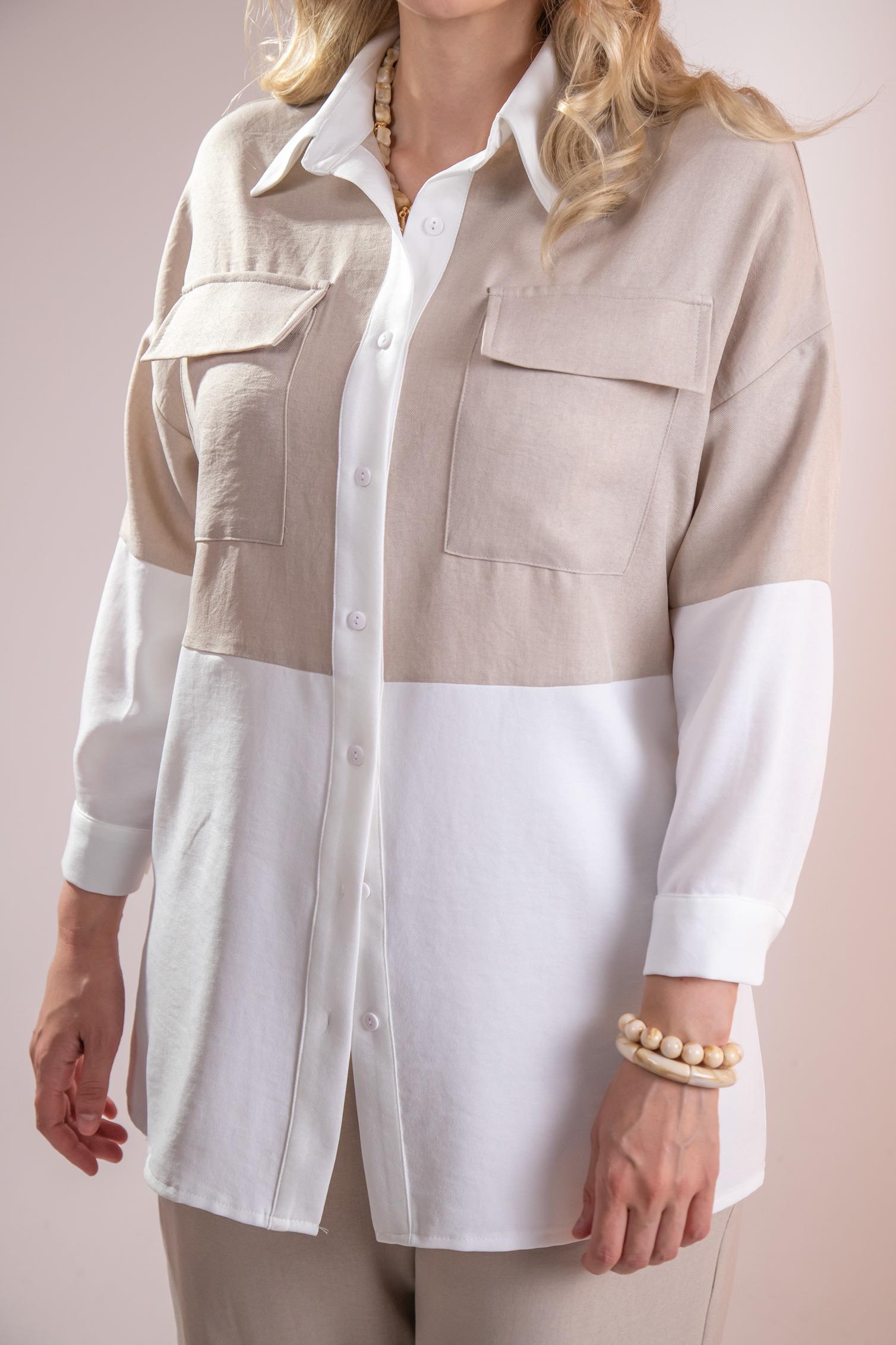 Ensemble Femme Grande Taille – Élégance & Confort Beige