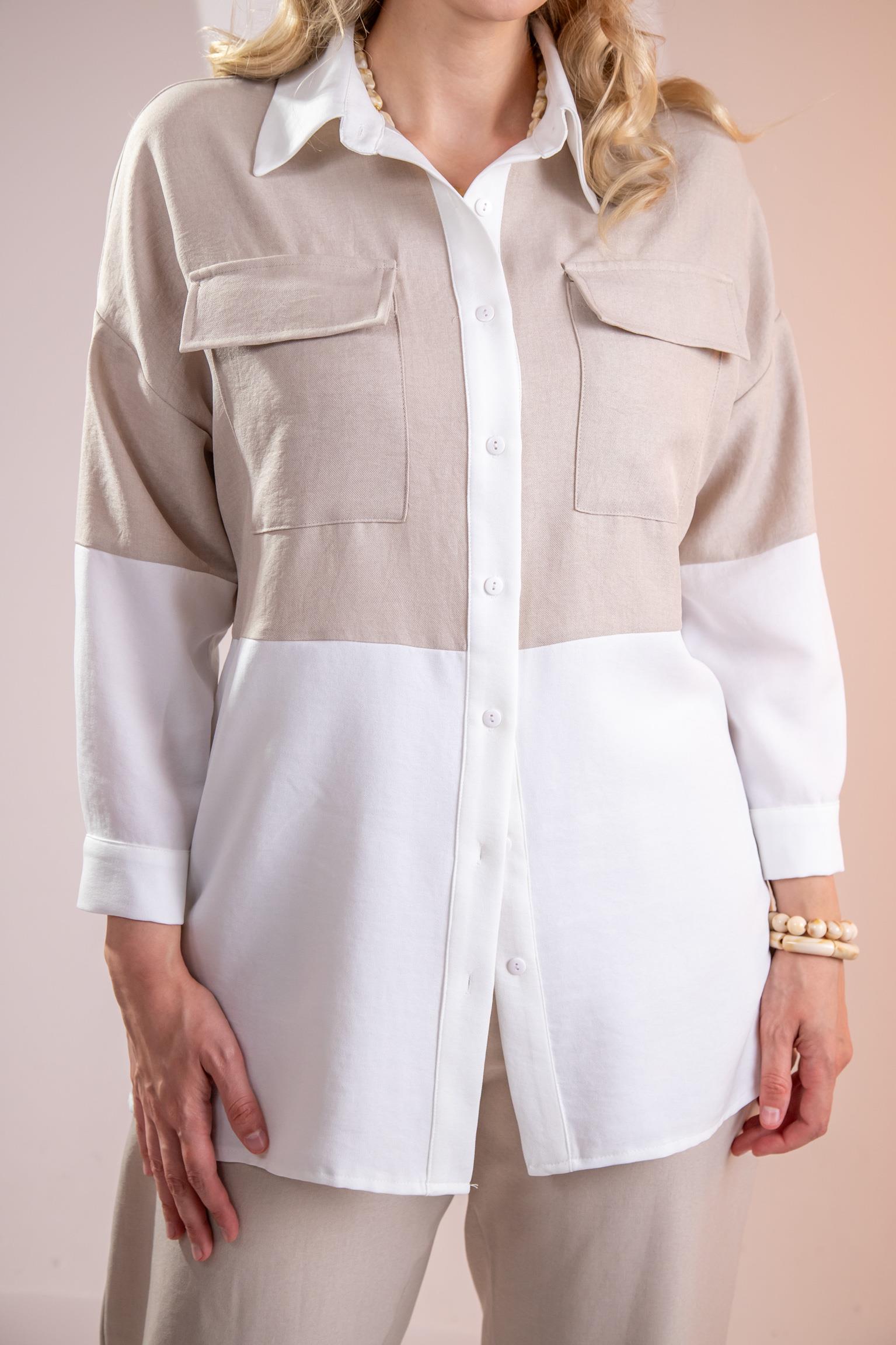 Ensemble Femme Grande Taille – Élégance & Confort Beige