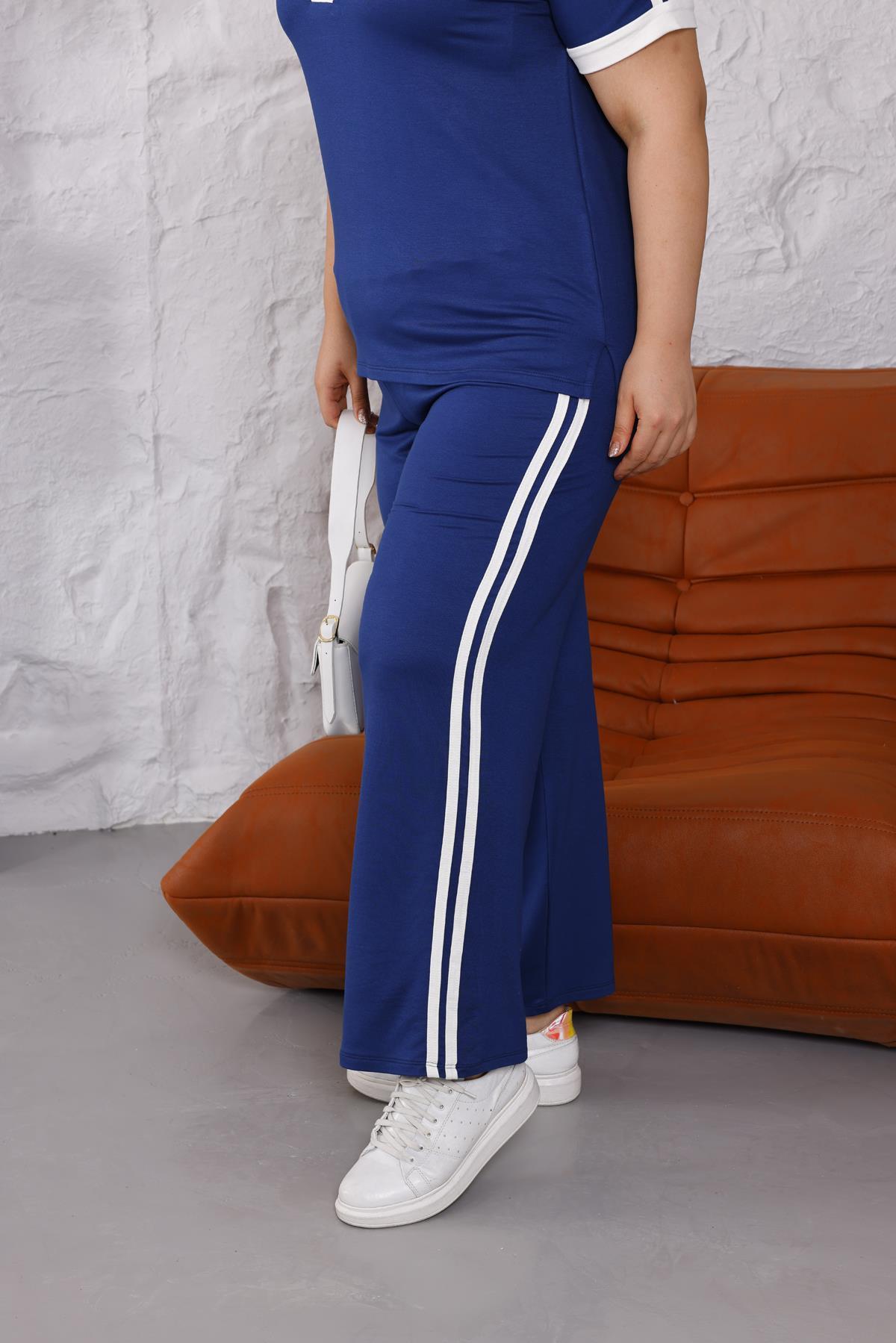 Ensemble Grande Taille – Polo Chic à Boutons Dorés